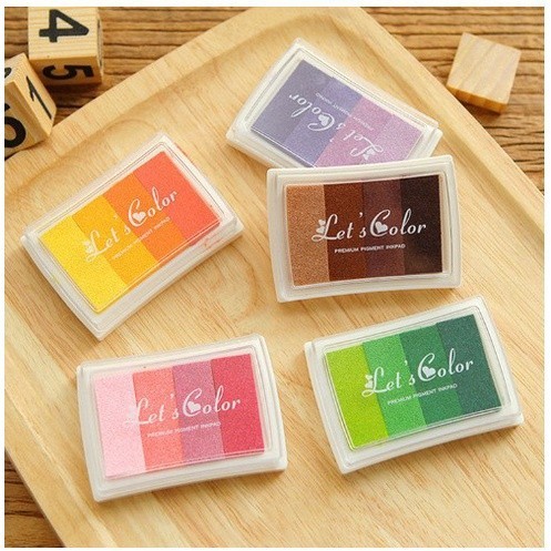 4 Cores Degradê Cor Dedo Pintura A Tinta Diário 