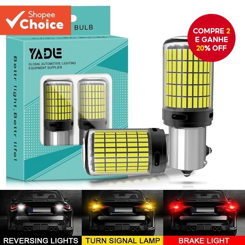 YiRui 2pcs Lâmpadas LED 144smd Inversão de Marcha BA15S P21W