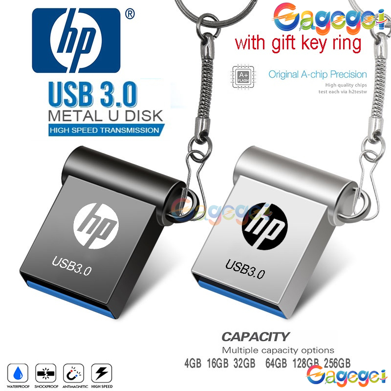 Pendrive  HP 3.0 2TB Unidade Flash Metálica 1TB 128GB 8GB 16GB 32GB 64GB Bastão De Memória De Disco