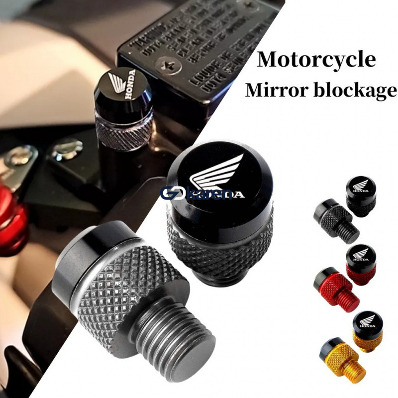 2Pcs Anti-Ferrugem Motocicleta CNC Alumínio M10 Vista Traseira Furos De Espelho Parafusos Porta-Aces