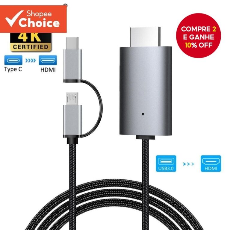LD39 HDMI USB C Adaptador 4k 2 Em 1 Conversor Para