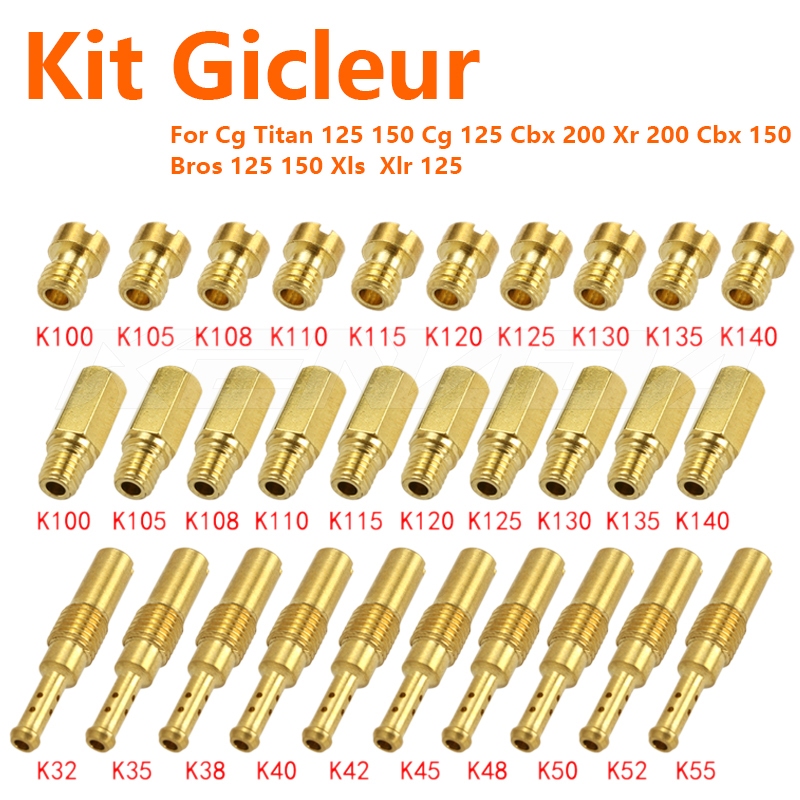 Kit 20 GiclêS Carburador Gigles  Cg Fan Titan Bros125 150 Koso Oko Pwk