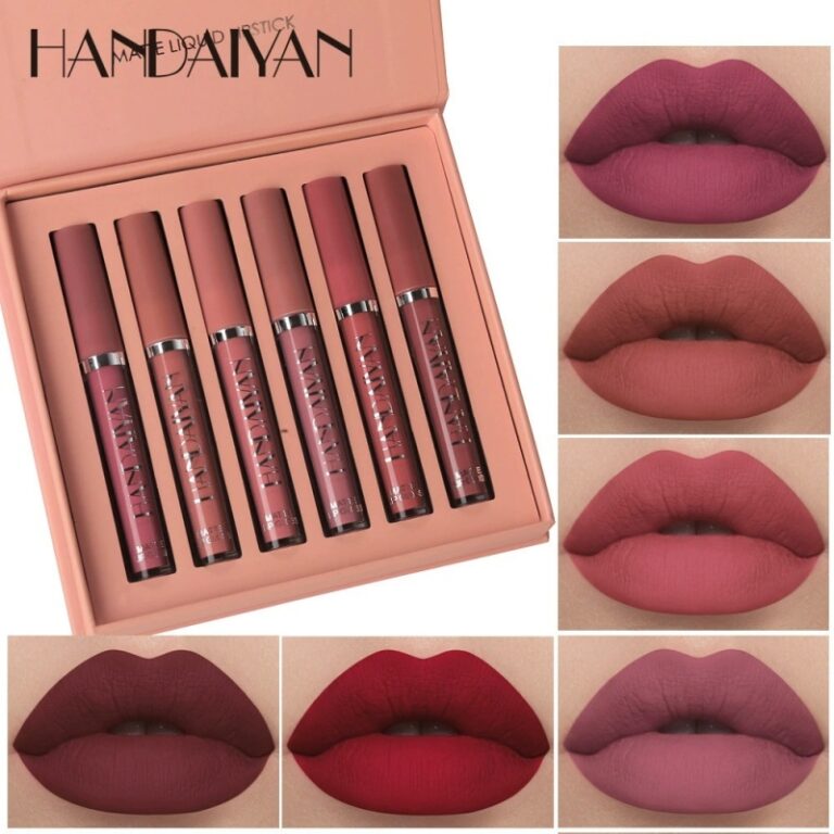 HANDAIYAN Frete Grátis 6 Peças Batom Fosco Conju