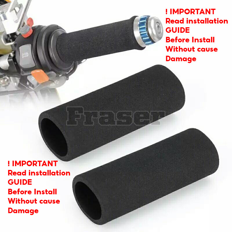 2pc Universal Motorcycle Slip-on Grip Covers Capas De Motos Anti-Vibração Capa Puppies Borracha