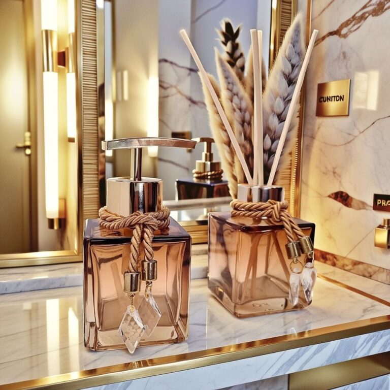 Kit Lavabo Vidro Luxo Com Bandeja Branco Vidro Amb