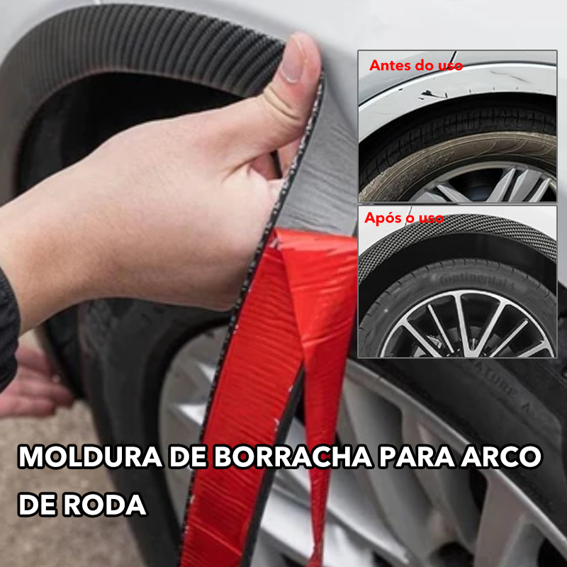 Protetores de arco de roda do carro  Tiras de borracha de fibra de carbono, proteção contra impactos