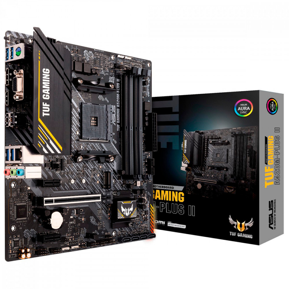 Placa Mãe Asus TUF Gaming Para AMD AM4 A520M-Plus II 4xDDR4 mATX