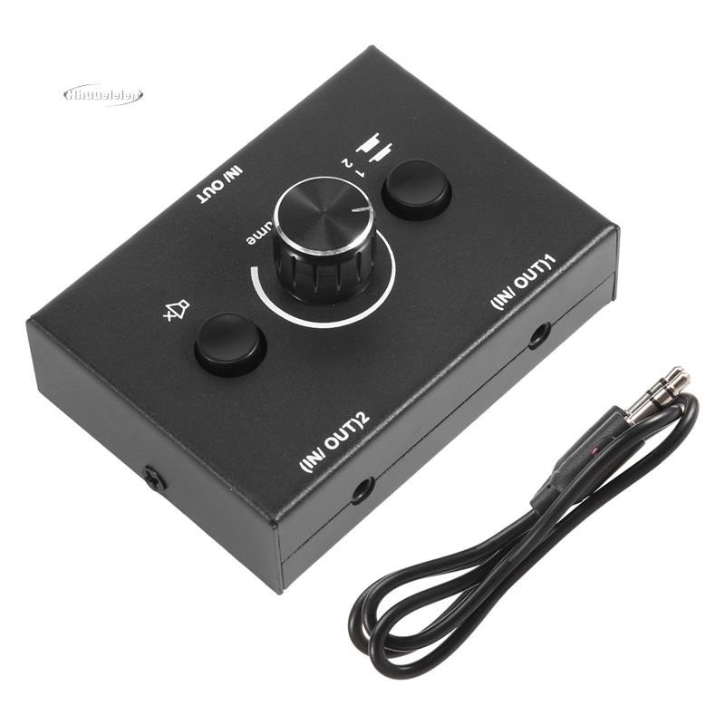 Comutador De Áudio De 3.5 Mm , 2 Entradas , 1 Saída/1 Entrada Saídas , Switcher Divisor , Caixa De B