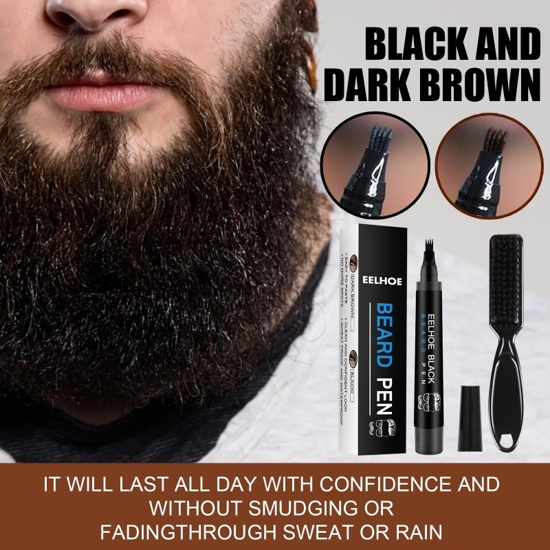 Kit De Caneta De Enchimento De Barba À Prova Dágua/Mens Beard Shape Repair/Improve Waterproof Facial