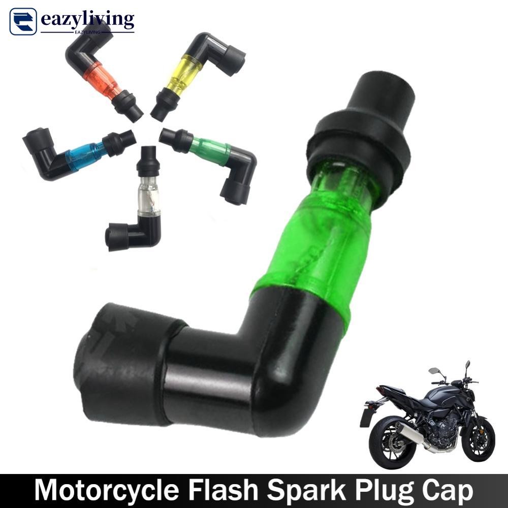 EAZYLIVING Motocicleta Flash Vela De Ignição Tampa Da 90 Graus Piscando V8X9