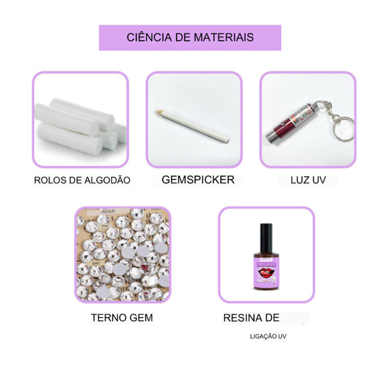 Kit de Joias de Cristal Branco DIY Joias de Pedras