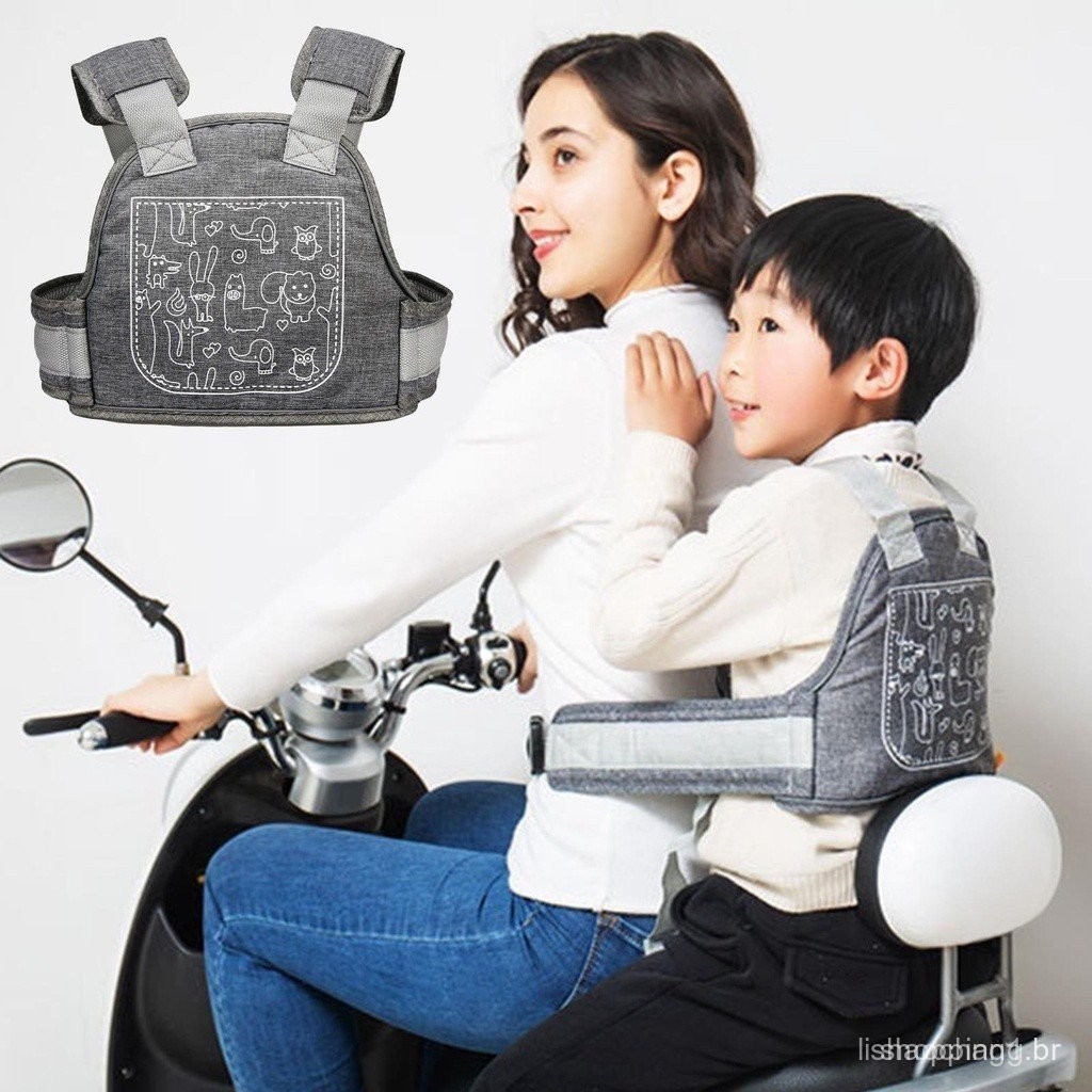 Cinto De Segurança Para Crianças De Motocicleta Elétrica Proteção Anti-Queda Bebês Carro