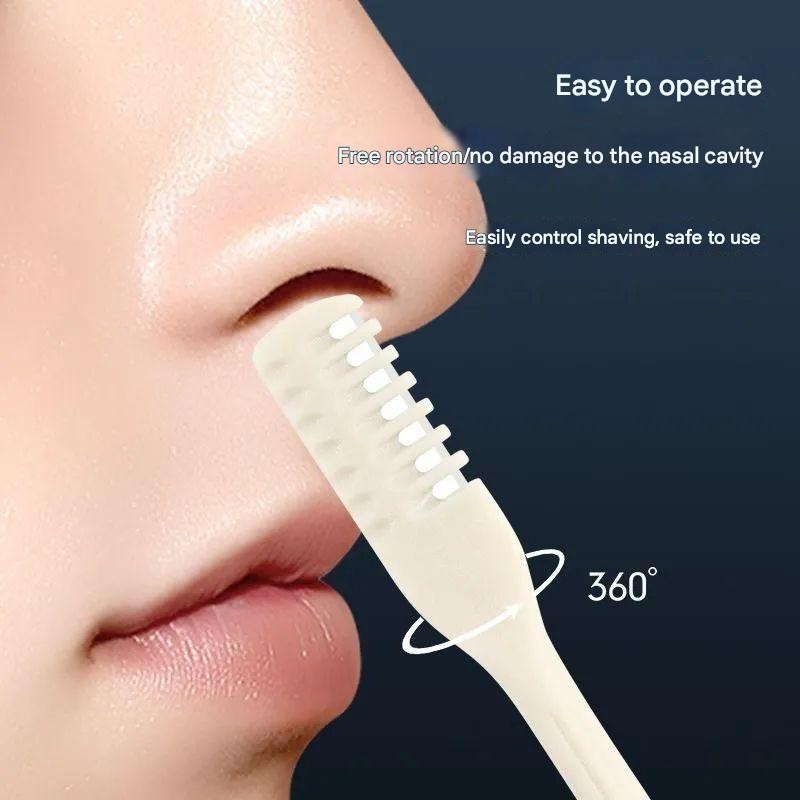 Manual Nariz Aparador De Pêlos Dupla Cabeça Navalha Lavável Barbeador Earpick Guarnição Limpeza Cavi