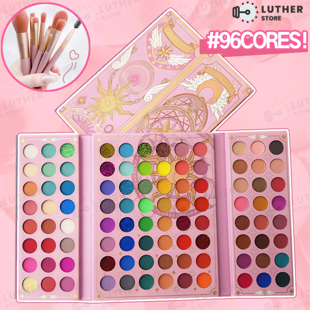 Paleta De Sombra De Olho Em 96 Cores Perolada / Fosca / Com Glitter / Longa Duração Pincéis de maqui