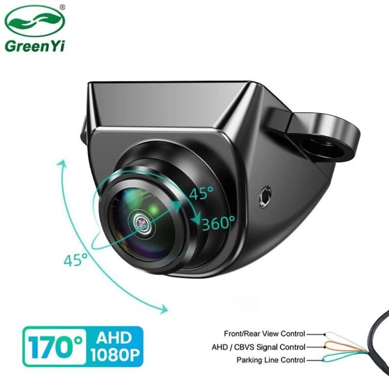 GreenYi AHD1080P 170 Graus Fisheye Lente Preta Câ