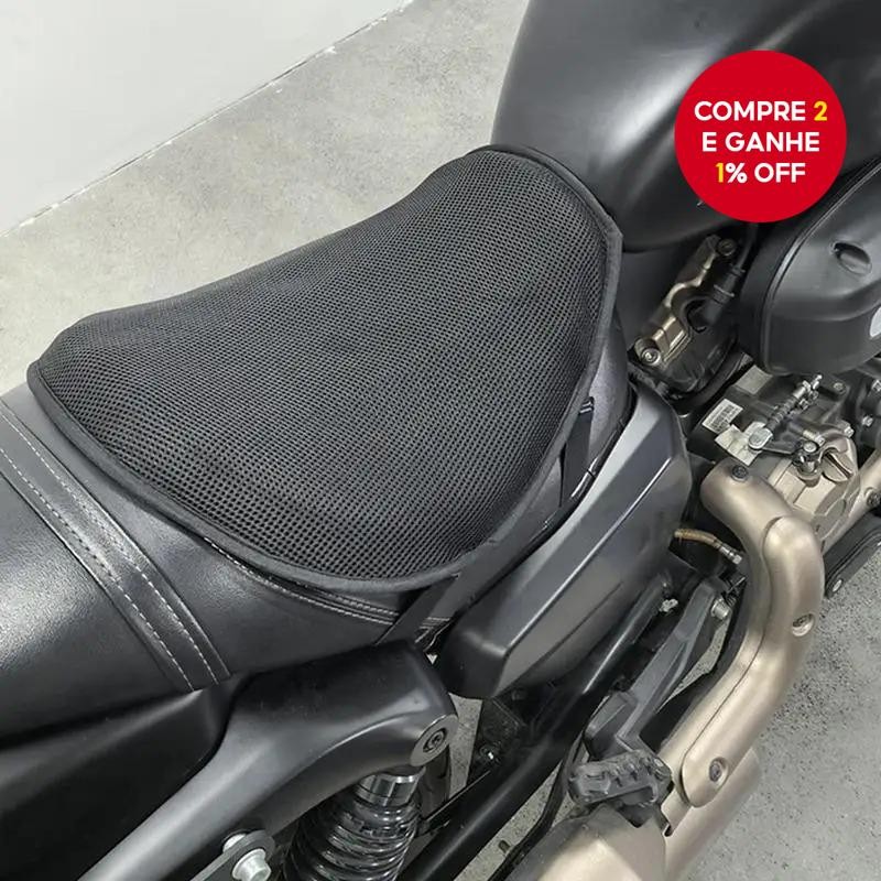 Capa De Almofada De Assento De Gel Para Motocicleta-Design De Favo De Mel Respirabilidade , Conforto
