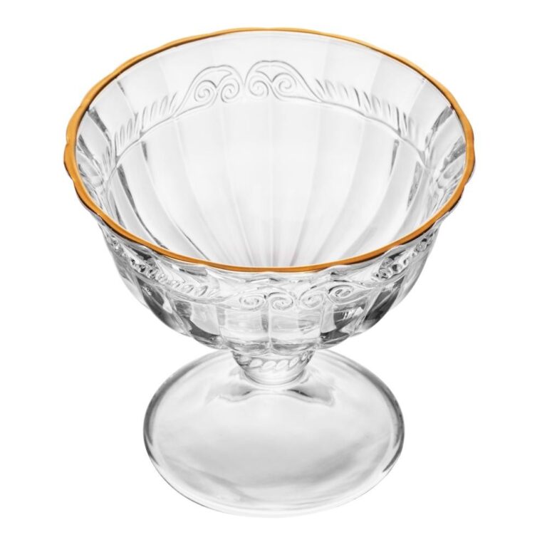 Taça para Sobremesa Lyor Imperial Fio de Ouro Cri