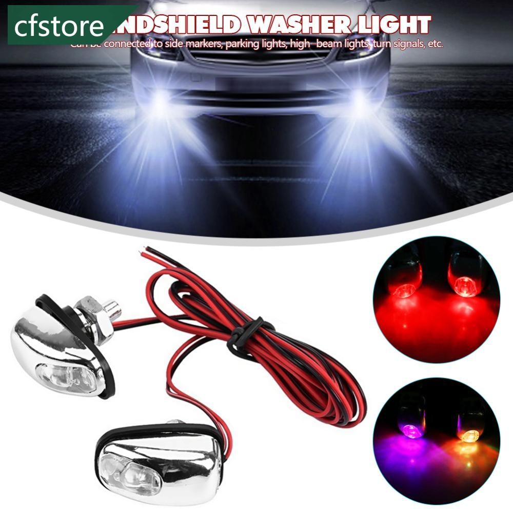CFSTORE 2 Pçs Universal Carro LED Lâmpada De Luz Auto Pára-Brisa Lavadora Limpador Jato Água Spray B