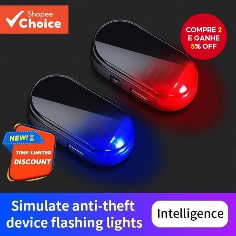 Luz LED Anti-Roubo De Aviso Solar Automotivo , Ind