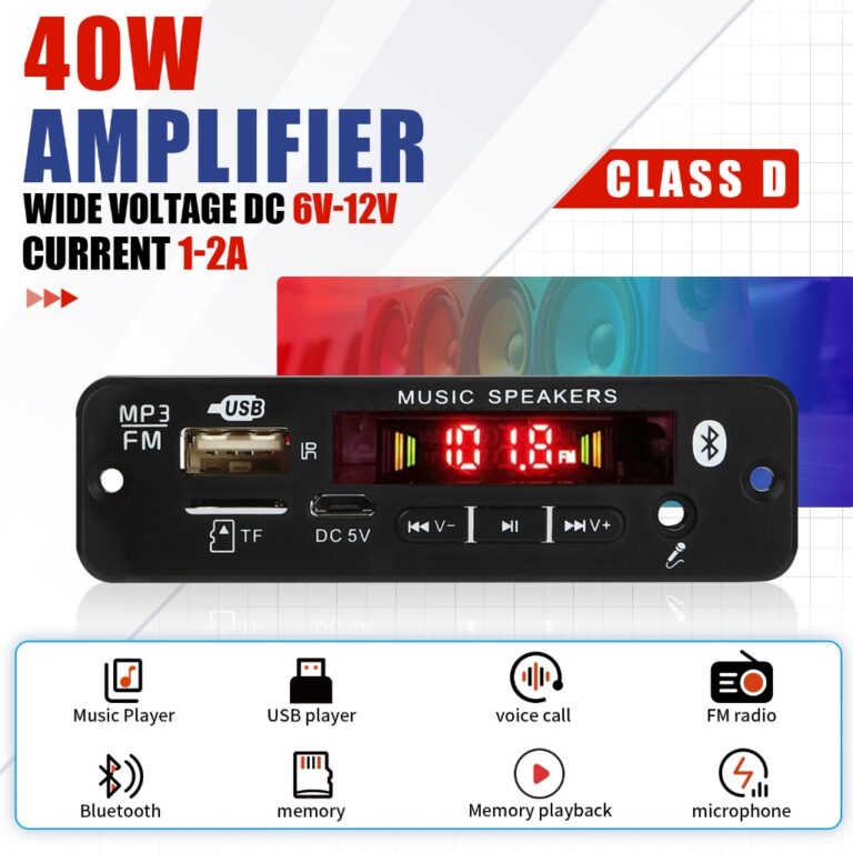 Placa De Decodificação MP3 DC 12V 18V Bluetooth 