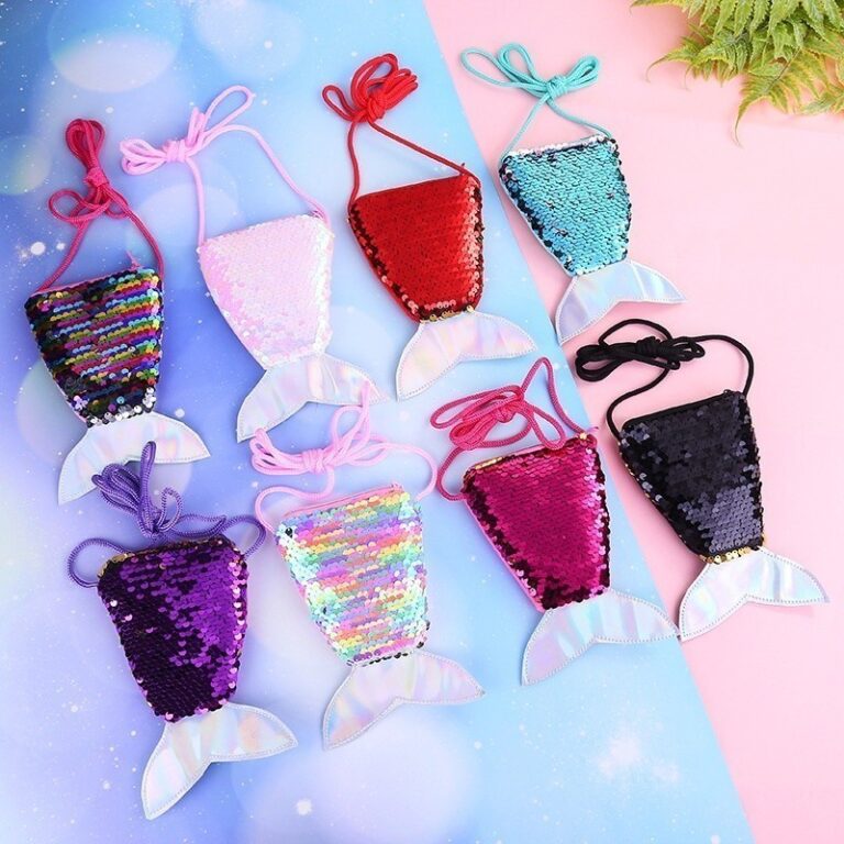 Carteira Purse/Coin Mermaid Com Lantejoulas Para M