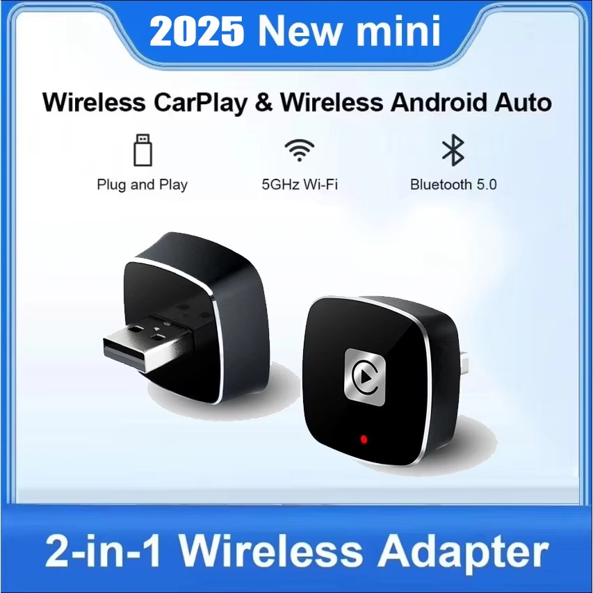 Adaptador Carplay Sem Fio Para Android IP Auto 2 Em 1 Com Caixa AI Conexão USB Volvo Benz Mg Kia Che