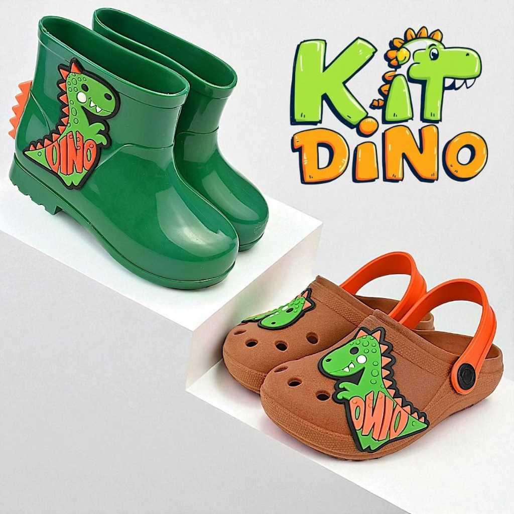 Kit 2 Pares Galocha Infantil Menino e Sandália Babuche Confortável