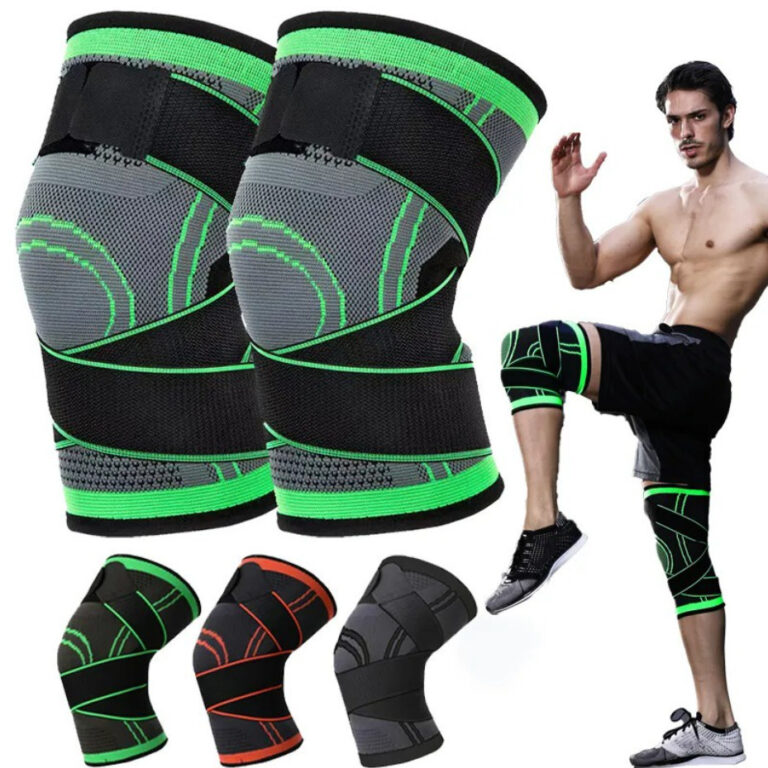 Kit 1/2 Joelheiras E Tornozeleira De Compressão T