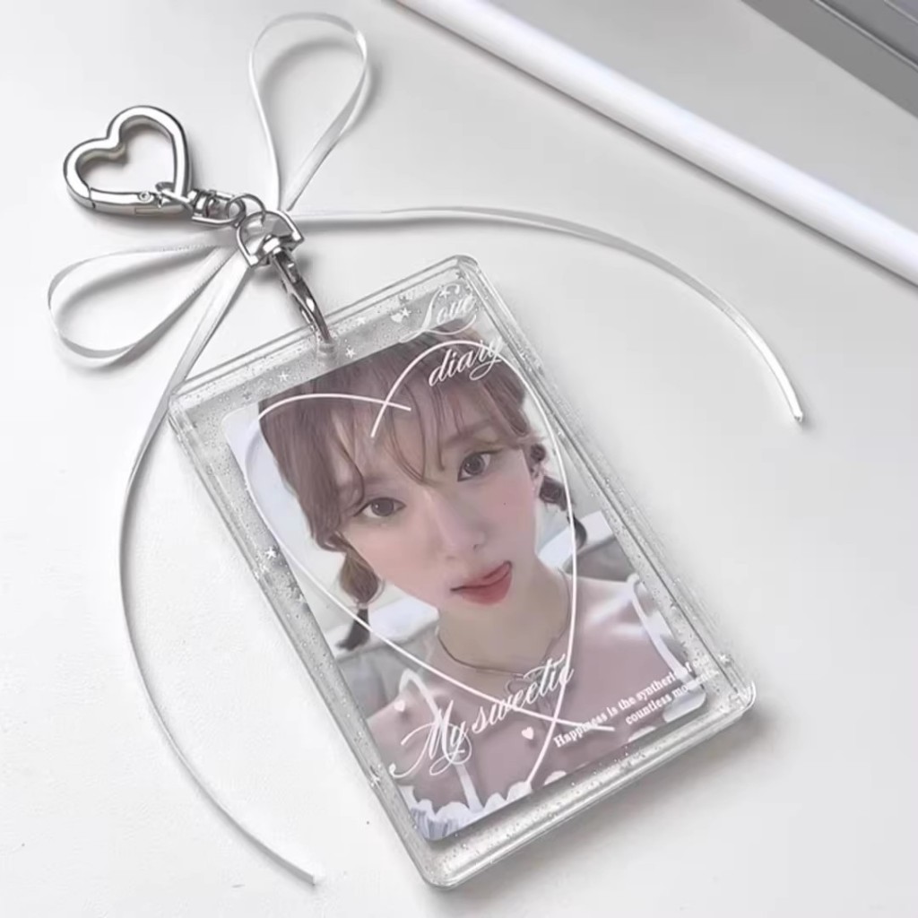 1 Pçs Bonito Estrela Glitter Kpop Cartão Mangas Titular 3 Polegada Suporte De Armazenamento Filmes C