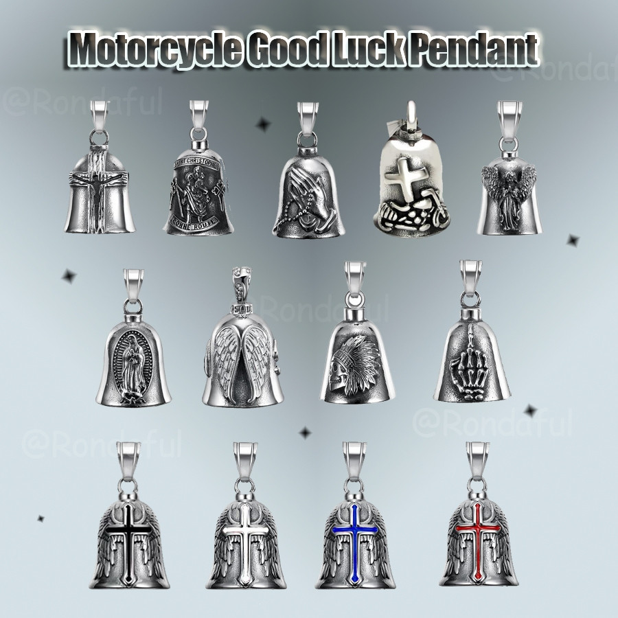 Sinos De Motocicleta Sino Guardião Boa Sorte Para De Aço Inoxidável Biker Bell Accessory lameintbr