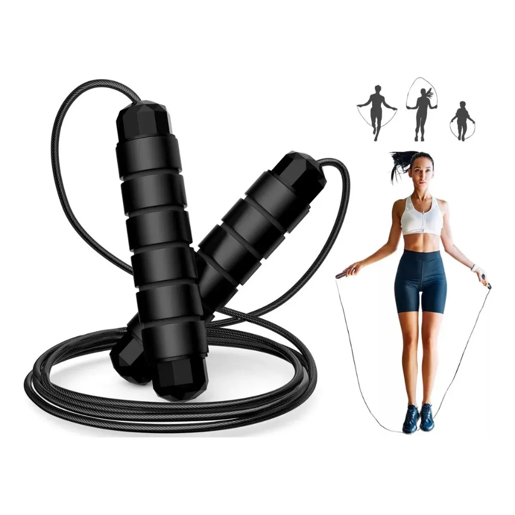 Corda De Pular Speed Rope Fitness Profissional para Crossfit Com Rolamento Freestyle