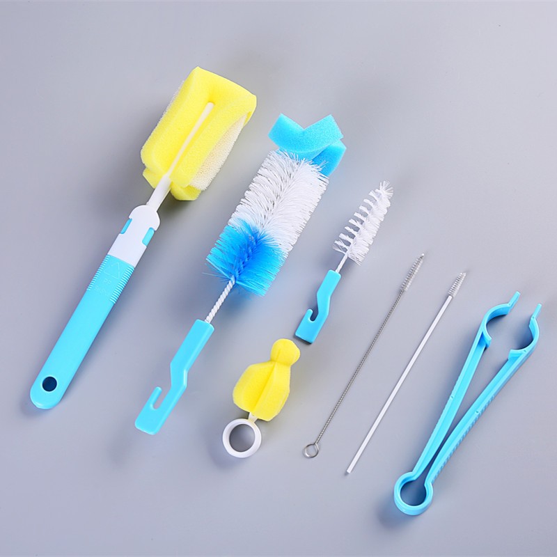 Kit 2/3/7 Escovas Para Lavar Louça Garrafa Copo Mamadeira Canudo
