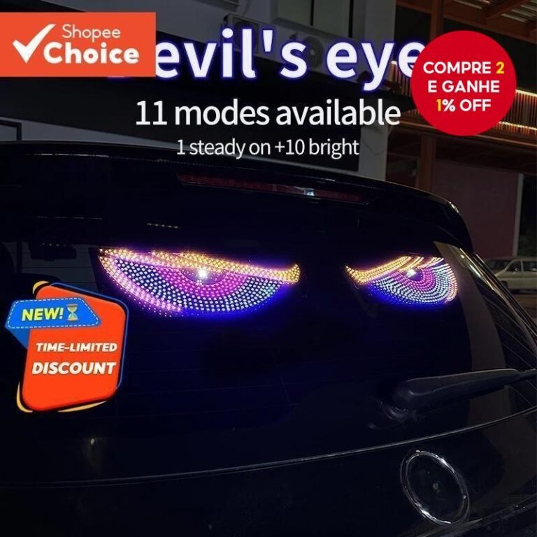 2 Pcs USB LED Devil Eye Lights-Olhos Grandes Dinâ