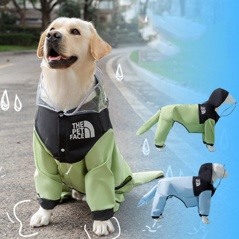 Capa De Chuva Para Cães À Prova Dágua De Médio
