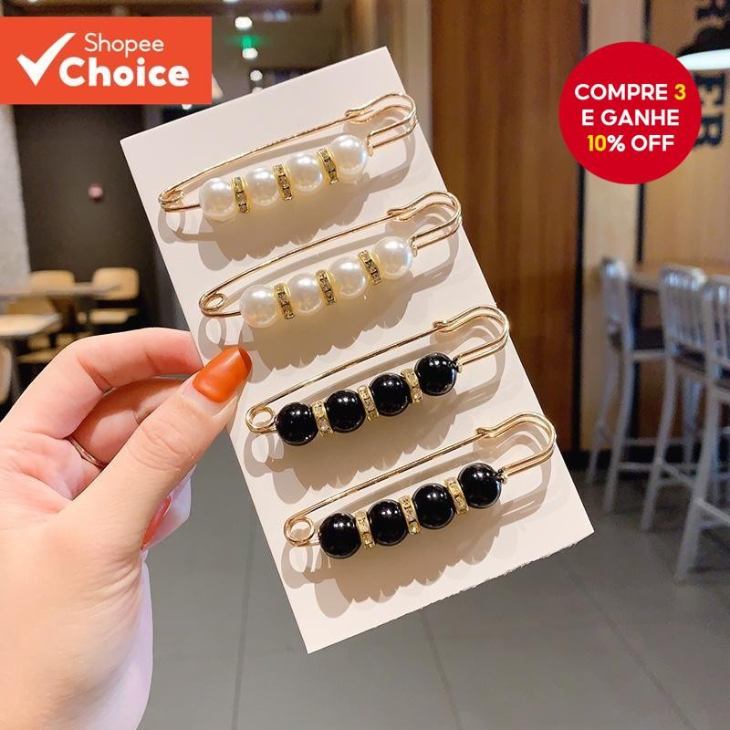 Moda 4 Peças Calças Ajustáveis Broche De Cintura Clipes De Segurança Antiderrapantes E Alfinete De E