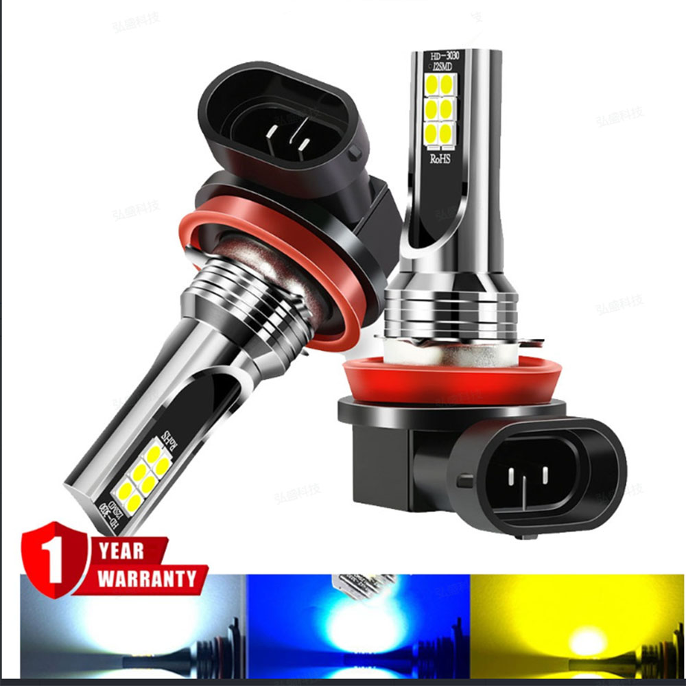 TCYTAO 2 Pçs LED Luzes De Nevoeiro Do Carro H1 H3 H4 H7 H8 H9 H11 9005 HB3 9006 HB4 Auto Holofotes C