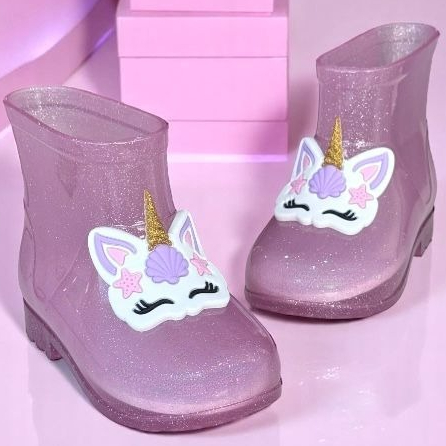 Galocha Infantil de Menina Estilosa Bota Feminina 