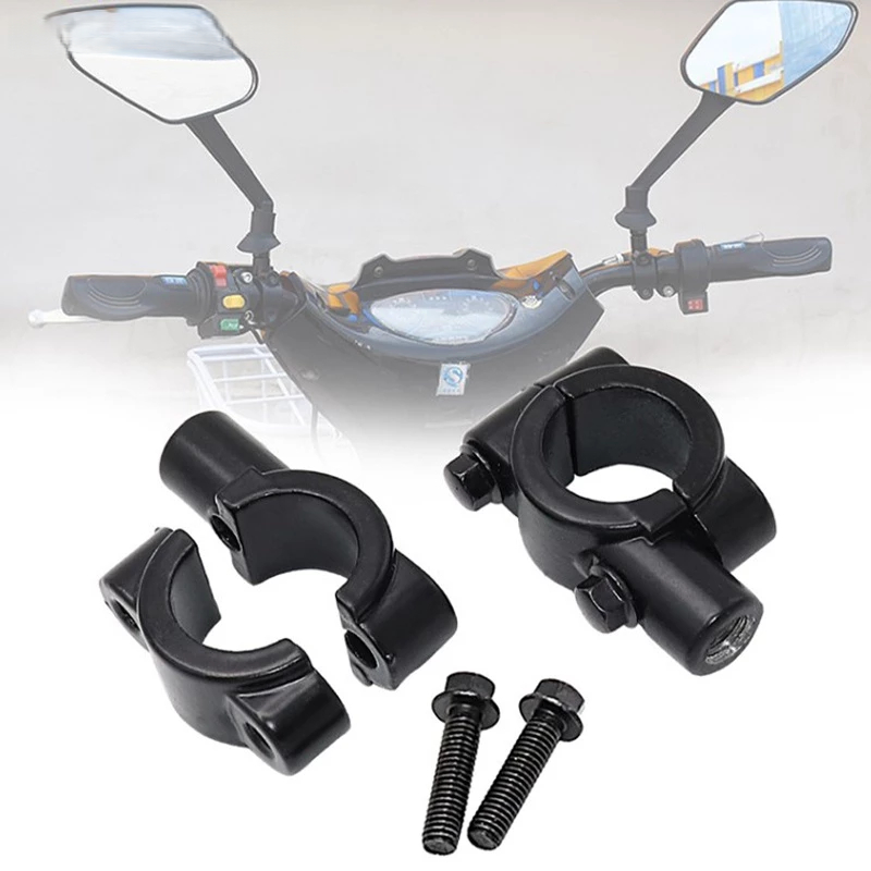 Kit 2 com Adaptador Braçadeira de Suporte para Espelho para Guidão de Bike/Moto