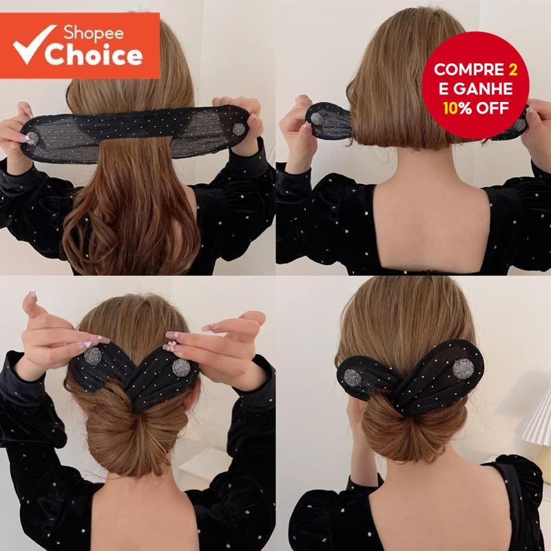 Tiara Minimalista Para Mulheres  Prendedor De Cabelo Em Formato De Coque , Cabeça Traseira , Corda T