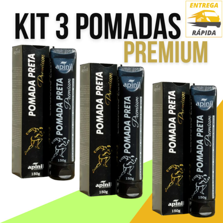Kit com 3/6 Unidades Pomada Massageadora Preta Api