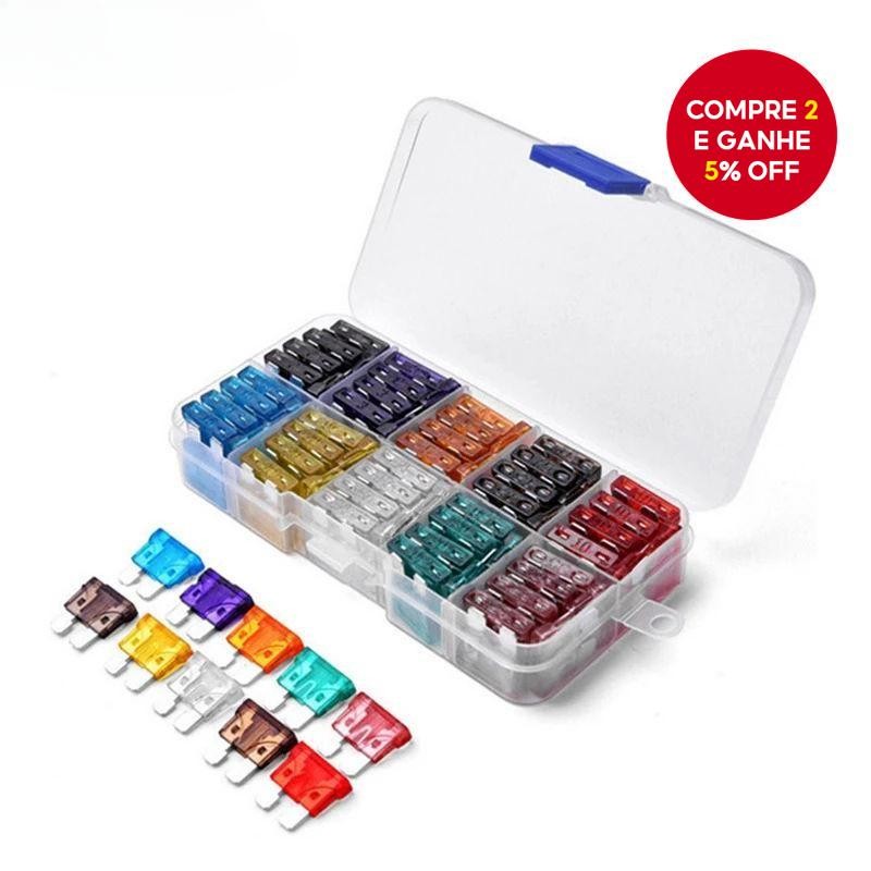 Kit De Sortimento De Fusíveis De Carro 50 Unidades-Substituição Tipo Lâmina Padrão (2A A 35A)