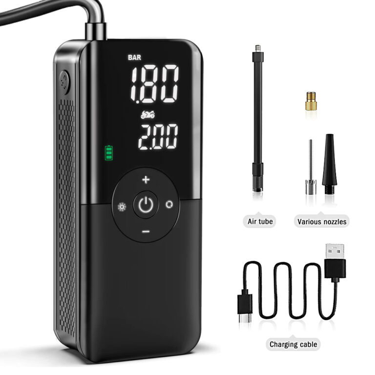 Compressor de Ar 150PSI 5200mAh Display Digital Bo