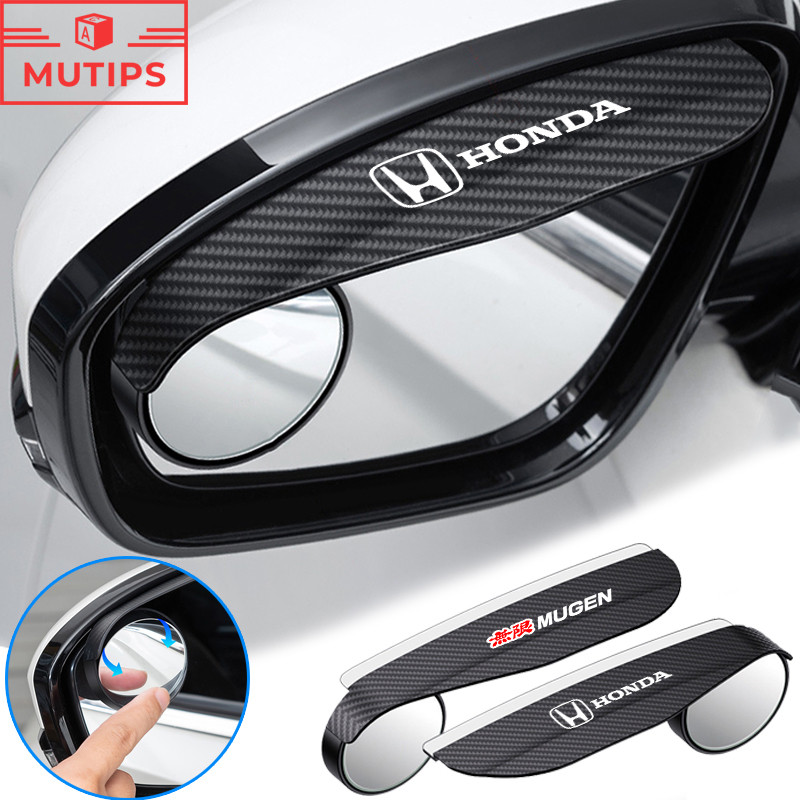 2 Pçs/Set Honda Espelho Retrovisor Do Carro Chuva Sobrancelha Viseira Ponto Cego Capa De Para Mugen