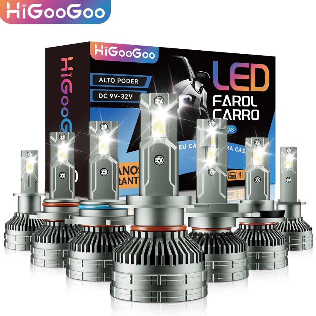 HiGooGoo G70 200W 40000LM Carro Led Lâmpadas De Farol Luz De Nevoeiro Para H1 H3 H4 H7 H11 H27 9005