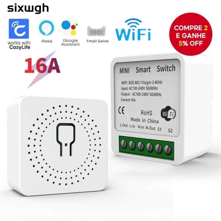 Mini Interruptor Inteligente WIFI Funciona Com Con