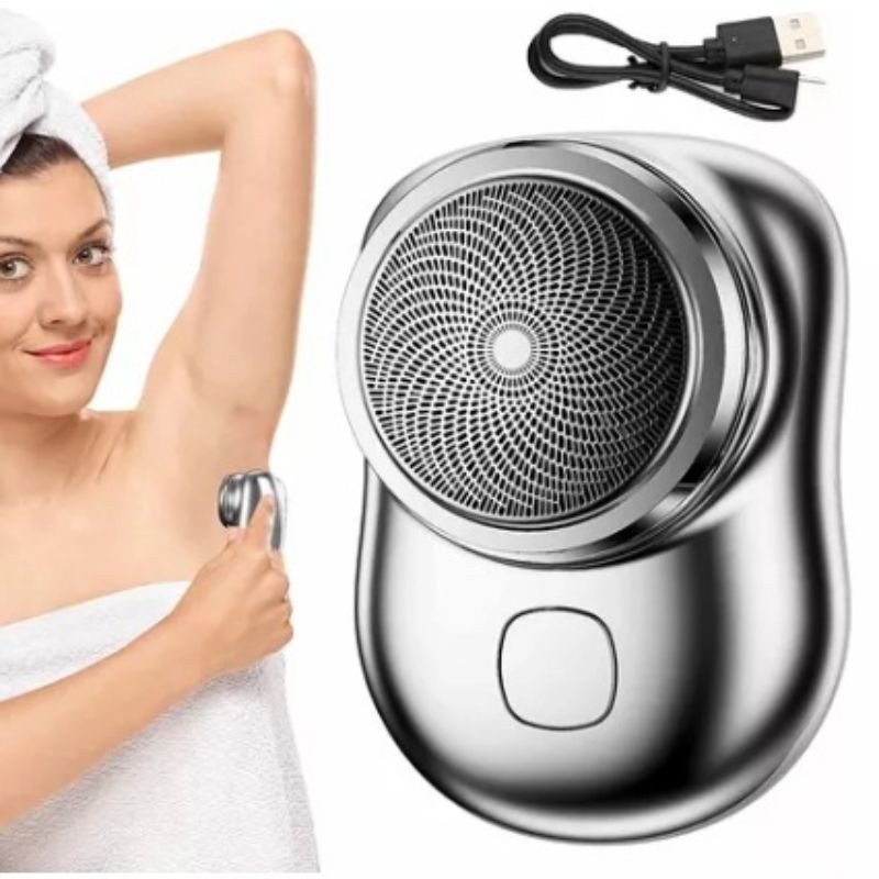 Mini Barbeador Elétrico Portátil Seco E Úmido De Uso Duplo Tipo C Aparador De Barba De Bolso De Carg