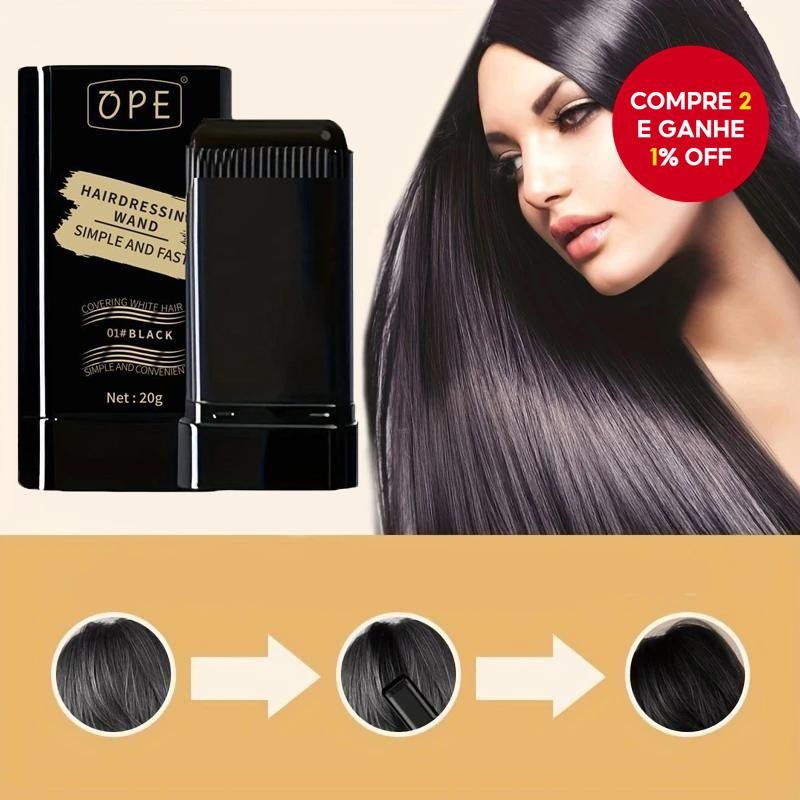 Bastão Masculino De Retoque Rápido Para Cabelo E Barba-Cobertura Cinza De Fácil Aplicação , Aparênci