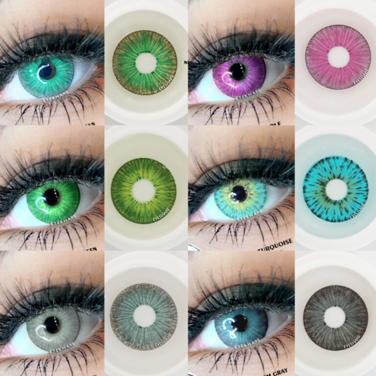 Lentes De Contato De Cor Verde Cinza cosplay Roxas