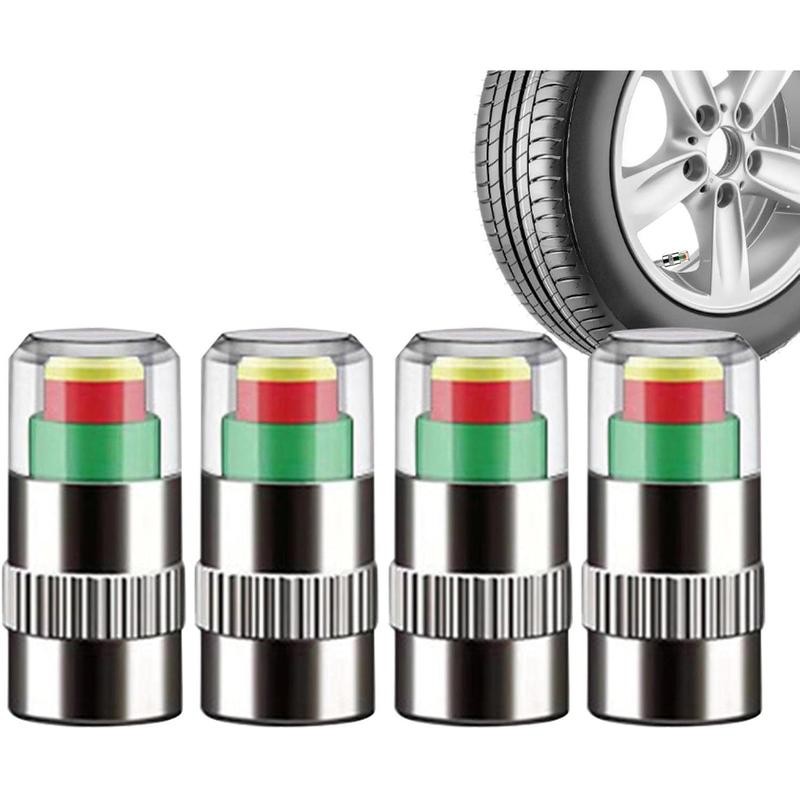 Válvula De Monitor De Pressão De Pneu Automotivo , 4 Unidades , Haste De Carro , Tampa De Para Taman