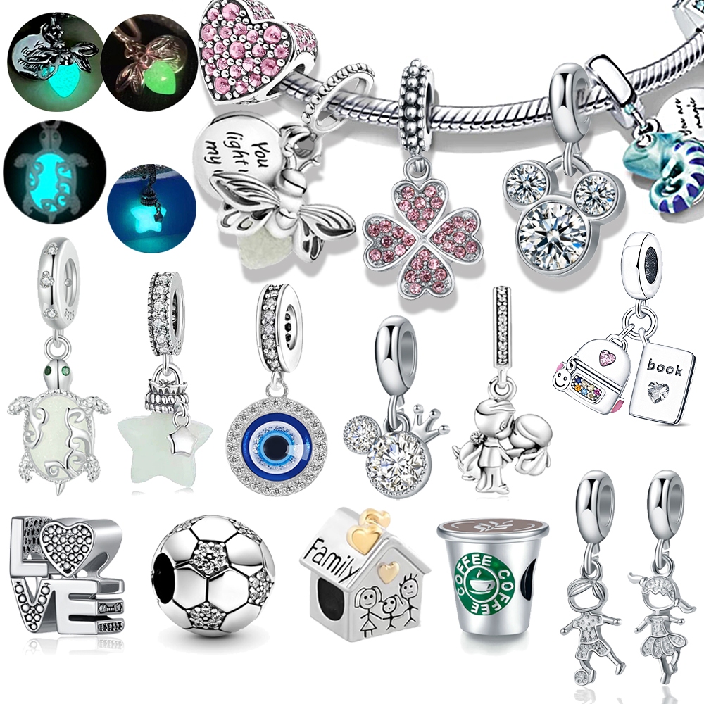 Bijuteria Berloque Firefly Azul Charme De Prata 925 Pulseira Vagalum Amuletos jóias cão pingente bal